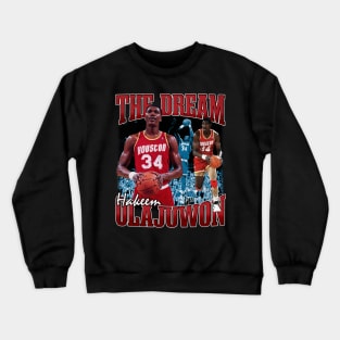 Hakeem Olajuwon The Dream Basketball Legend Signature Vintage Retro 80s 90s Bootleg Rap Style Crewneck Sweatshirt